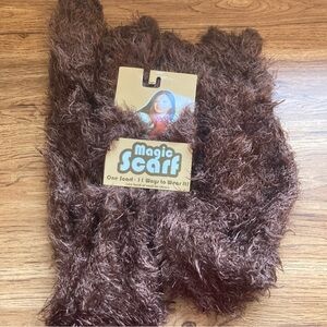 5/$15 NWT Magic Scarf Furry Brown Scarf